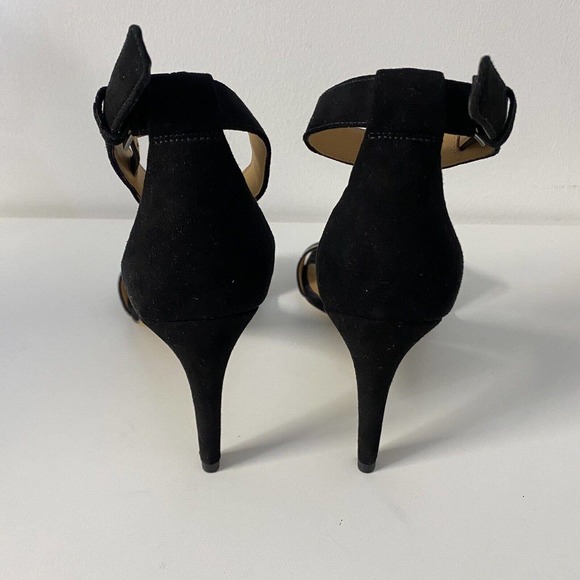 Marc Jacobs Sandal Open Toe Ankle Strap Slim Heel Black Purple Iridescen… - Picture 7 of 9